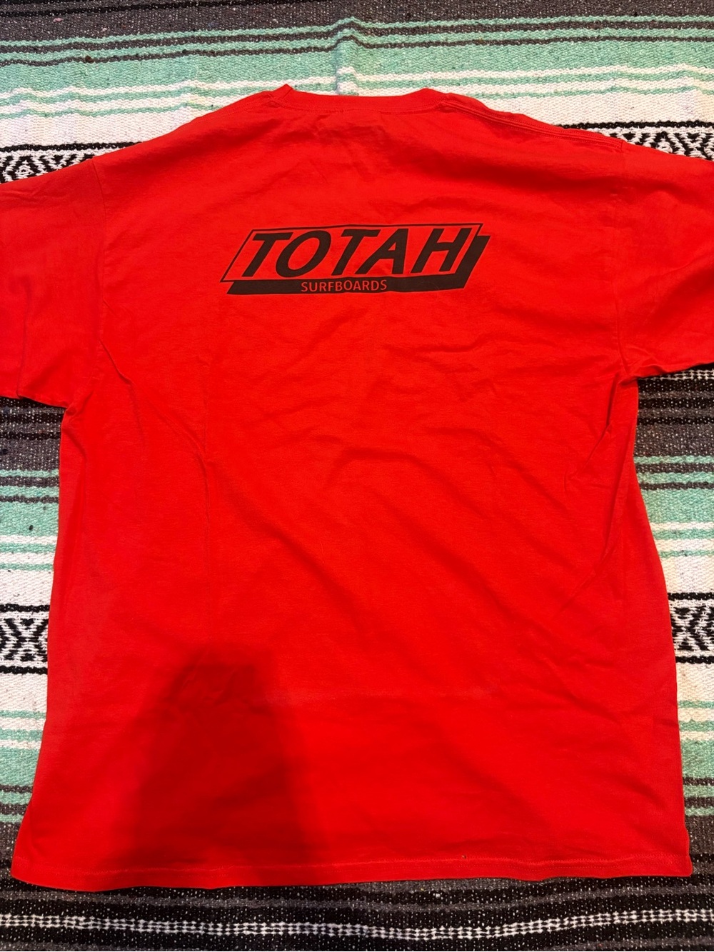 Port and Company Red Short Sleeve T-Shirt with Black Totah Surfboards Logo
